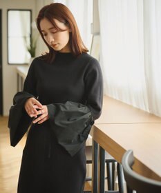 #Newans 【洗える】コンビネーションベルスリーブニット