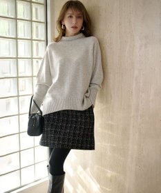 組曲 ラメステッチツイード スカート