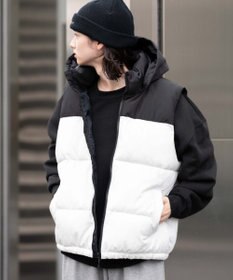 WEGO 【25年秋冬新作/ユニセックス着用ITEM/MLサイズ展開】2WAYパファーベスト