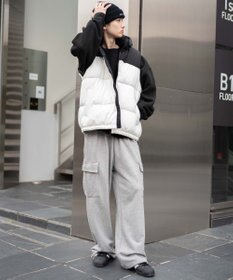 WEGO 【25年秋冬新作/ユニセックス着用ITEM/MLサイズ展開】2WAYパファーベスト