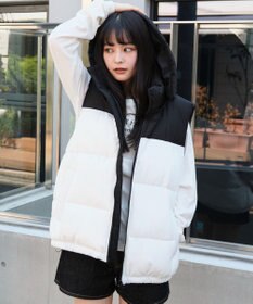 WEGO 【25年秋冬新作/ユニセックス着用ITEM/MLサイズ展開】2WAYパファーベスト