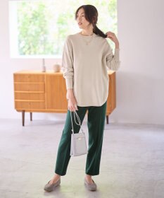 ANY 【洗濯機可/ストレッチ/ウエストゴム/裏起毛】マルチファンクションストレッチテーパードパンツ