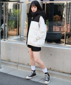 WEGO 【25年秋冬新作/ユニセックス着用ITEM/MLサイズ展開】2WAYパファーベスト