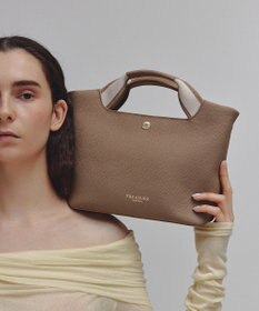 TOPKAPI 【TREASURE TOPKAPI】ソフトシュリンク テープハンドル ショルダー付きミニ トート バッグ