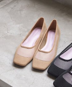 united bamboo 【辺見えみりさんコラボ】スクエアメッシュパンプス