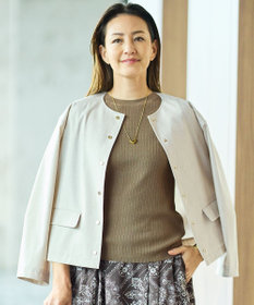 自由区 【カタログ掲載・アンサンブル対応】シアーシルクミックスニット プルオーバー