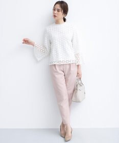 組曲 【洗える・ストレッチ】プランタンカラークロップド パンツ