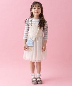 ANY KIDS 七分袖 テレコボーダー Tシャツ