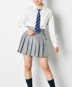 WEGO 【SCHOOLITEM】ポケット付き無地プリーツスカート