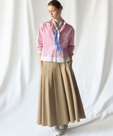 23区 【先行予約】CANCLINI レギュラーカラー ストライプ クロップドシャツ