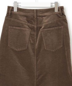 23区 【洗える】23区DENIM ベルベットストレッチ Aライン スカート