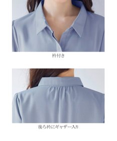 Tiaclasse L 【洗える】1枚で大人華やぐ2段ティアードシャツチュニック