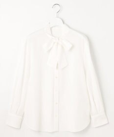 自由区 【洗える】ナチュラルタッチボウタイ ブラウス