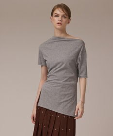 GRACE CONTINENTAL ラメリブジャージトップ