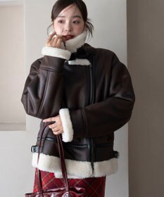 WEGO 【25年秋冬新作】フェイクムートンボアジャケット