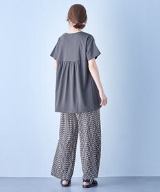 ANY L 【汗ジミ防止加工】シルケットスムースバックギャザーチュニック