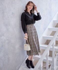 ANY SIS 【AIコラボ】スタンドカラースキッパー ブラウス