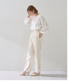 YECCA VECCA サイドベルテッドハイウエストパンツ