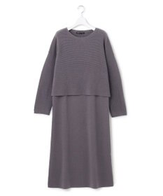 23区 S 【一部店舗限定/洗える】レイヤードニットツイン ワンピース