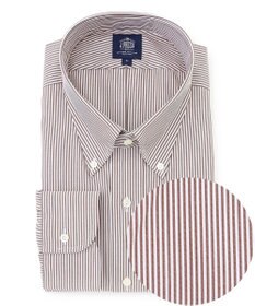 J.PRESS MEN 【KING SIZE】【PREMIUM PLEATS / 形態安定】ロンドンストライプ ドレスシャツ / B.D.