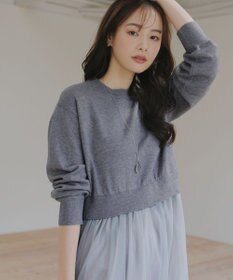 Tiaclasse 【洗える】チュールレースドッキングワンピース