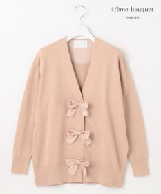 自由区 【カトリエムブーケ】Detail du ruban リボンディティールカーディガン