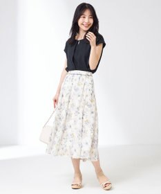 ANY SIS 【吸水速乾・UVケア・接触冷感】コンフォートジャージークリアフレンチスリーブ カットソー