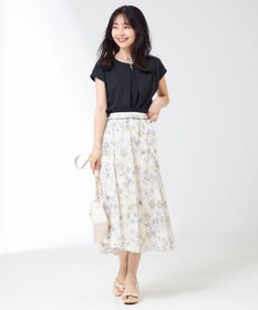 ANY SIS 【吸水速乾・UVケア・接触冷感】コンフォートジャージークリアフレンチスリーブ カットソー