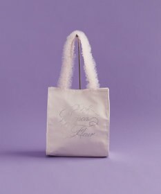 Maison de FLEUR チュールハンドルラインストーントートバッグ