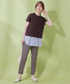 ANY L クロップド丈ガーターニット