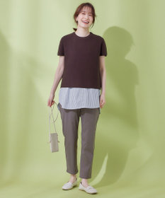 ANY クロップド丈ガーターニット