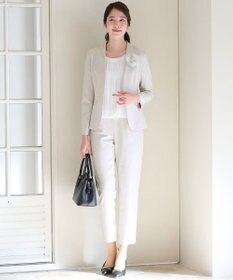 ANY SIS L 【洗える】フロントプリーツシフォンブラウス