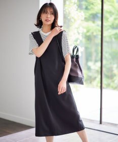 ANY 【接触冷感/UVケア/洗濯機可能】ひんやりVネックジャンスカ