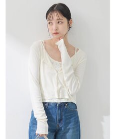 earth music&ecology ＳＥＴ２点カーディガン＋フラワーキャミ
