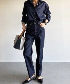 woadblue ＜坪田あさみさんコラボ＞RIGID HIGHRISE ハイライズストレート デニムパンツ