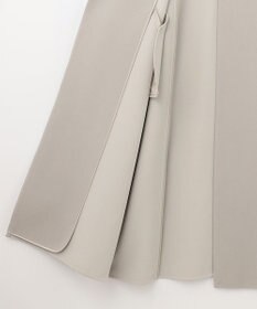 自由区 【洗える】ライトダブルクロス ノーカラーコート