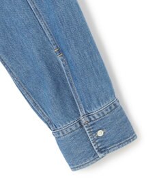 BEIGE， 【洗える・BAILA 11月号掲載】MARKEL / ボウタイ付きシャツカラーデニムシャツ