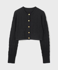 GRACE CONTINENTAL モノグラムニットカーディガン