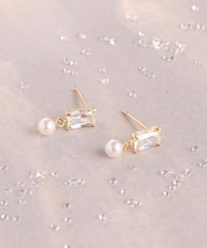 Phoebe 【K10】リフレクトビジューパールピアス