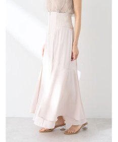 earth music&ecology サイドリブ切替バックレースアップスカート