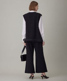 ICB L ブークレツイード ニットジレ