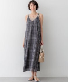 23区 【先行予約/見上愛さん着用】ハイツイストシアーチェック キャミソールワンピース