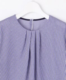 J.PRESS LADIES S 【WEB限定カラーあり】ストライプジャカード フロントタック カットソー