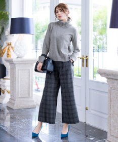 Tiaclasse 【洗える】もっちり柔らかいリブタートルプルオーバーニット