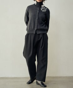 muuc エクストラファインメリノ・丸襟カーディガン