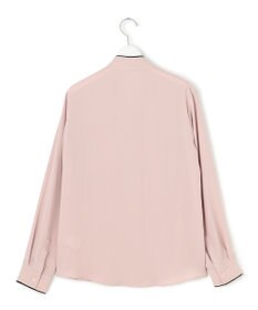 ICB L 【接触冷感・UVケア・速乾・洗える】BackSatinAmunzen 配色ボウタイブラウス