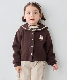 ANY KIDS 【チョコレート シリーズ】セーラー スナップボタン カーディガン