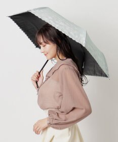 MOONBAT 【一級遮光/晴雨兼用日傘】ランバン オン ブルー (LANVIN en Blue)  折りたたみ日傘 フラワーグリッター