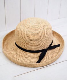 石田製帽 ラフィアかぎ編み　セーラハット