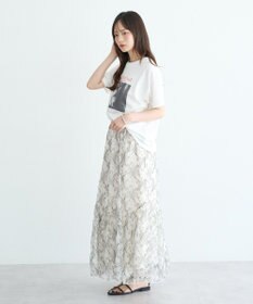 earth music&ecology シアーレーススカート